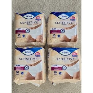 TENA‎ Sensitive Care Underwear S/M Maximum Absorbency – 4 Packs (40 Total)